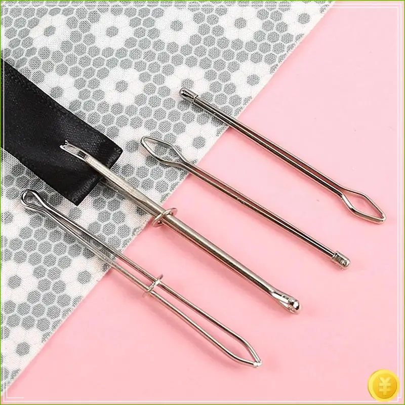 Flexible Drawstring Threader Set With Stainless Steel Sewing Loop Hook Seam Tweezers Cord Lock