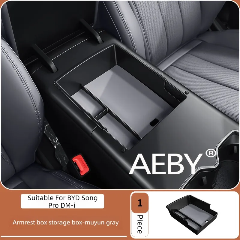 AEBY For BYD Song Pro DM-i Smart Driving Editio 2025-2026 Car Center Console Organizer,Armrest Storage Box,Tray with Anti-Slip