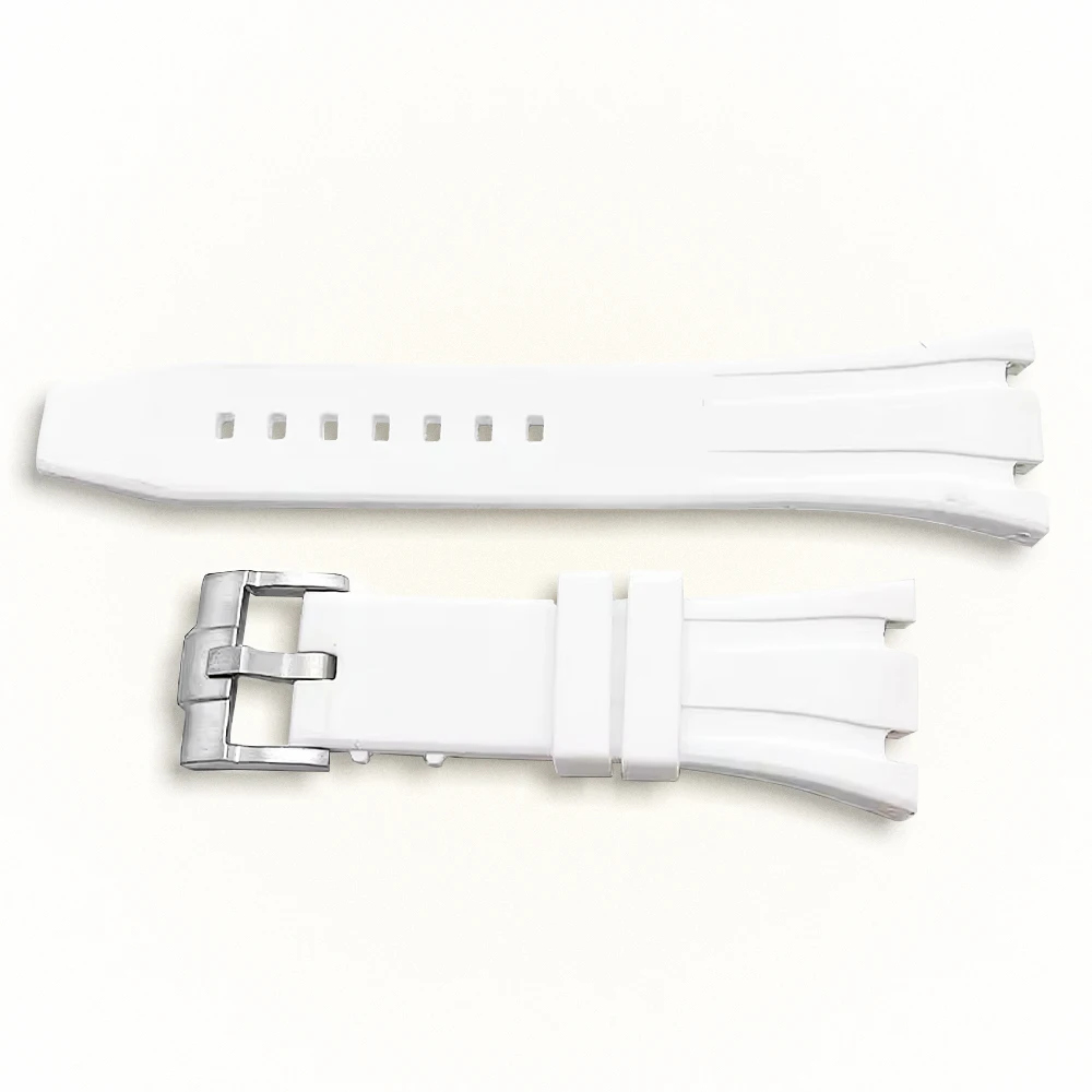 27mm Rubber  5 Colours Watchband Strap High Quality Rubber Watchband men's Bracelet