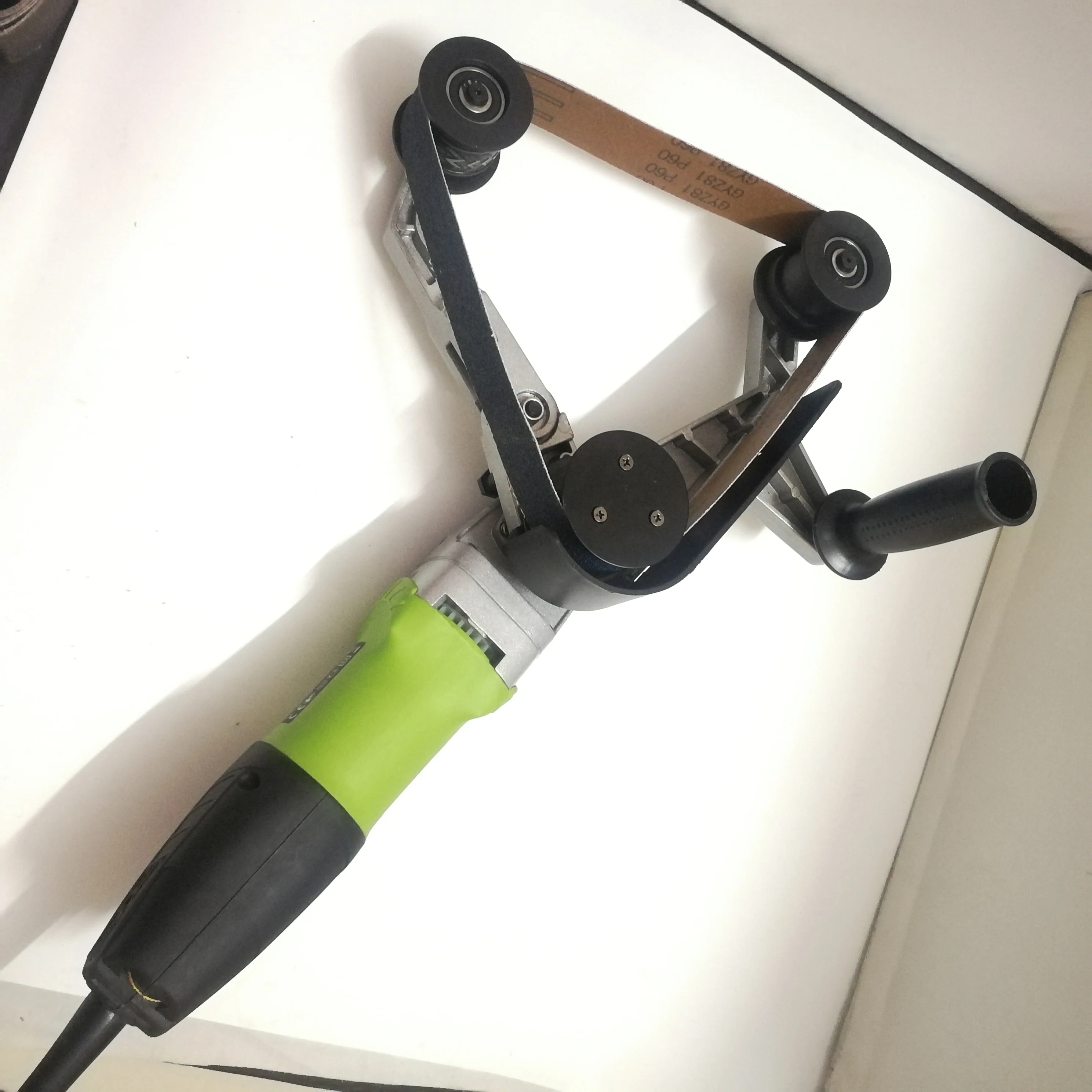 Máquina pulidora y de dibujos de tubos redondos 800W |   Lijadora de correa variable de 6 velocidades para eliminación de óxido de tuberías de acero inoxidable y acabado de espejo