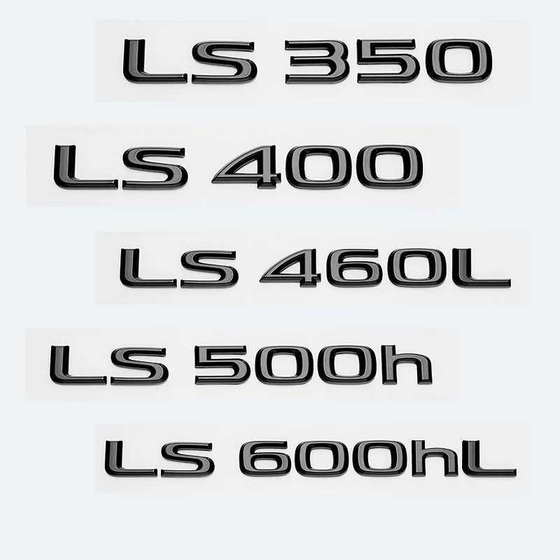 

Глянцевые черные буквы ABS LS350 LS400 LS460 LS460L LS500 LS500h LS600hL Эмблема для Lexus Автомобильный багажник Логотип Наклейка Значок Аксессуары