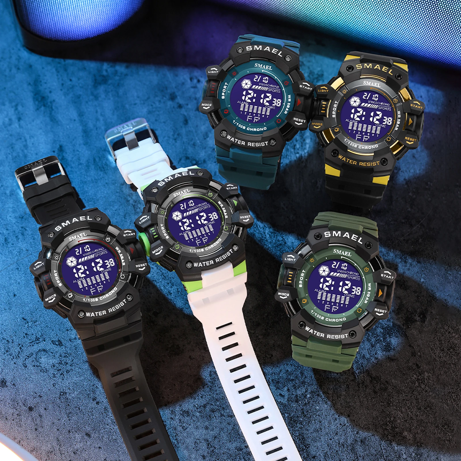 Mens Watch Military Water resistant SMAEL Sport watch Army led Digital wrist Stopwatches for male 8050 relogio masculino Watches