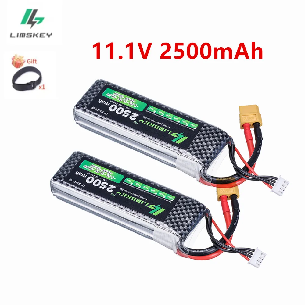 11.1V LiPo Battery For RC Car Airplane Helicopter High Power 11.1 v 2500mAh 3S Battery for RC toys accessories XT60 Plug 803496