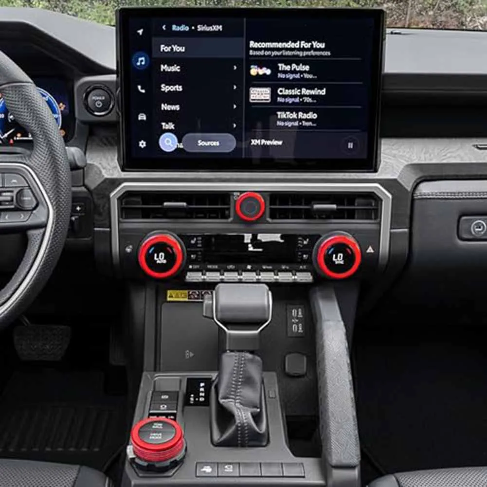 1 takım otomatik klima topuzu kapağı otomatik merkezi konsol klima anahtarı kapakları Toyota için Tacoma için 4 Runner 2024+