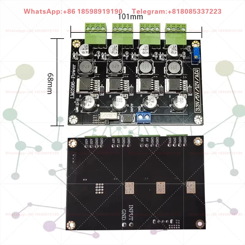 3.3V/5V/12V/AJ Adjustable Output DC-DC Step Down Power Supply Module LM2596 Multi channel Switching Power Supply