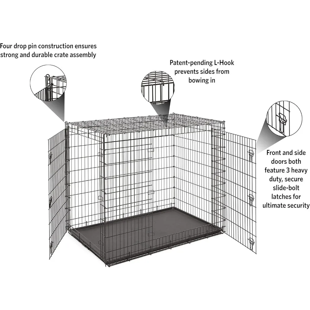 Imagem -03 - Double Door Dog Crate para Xxl Cães Raças Great Dane Mastiff st Michael Drop Pin Assembly Adults 54