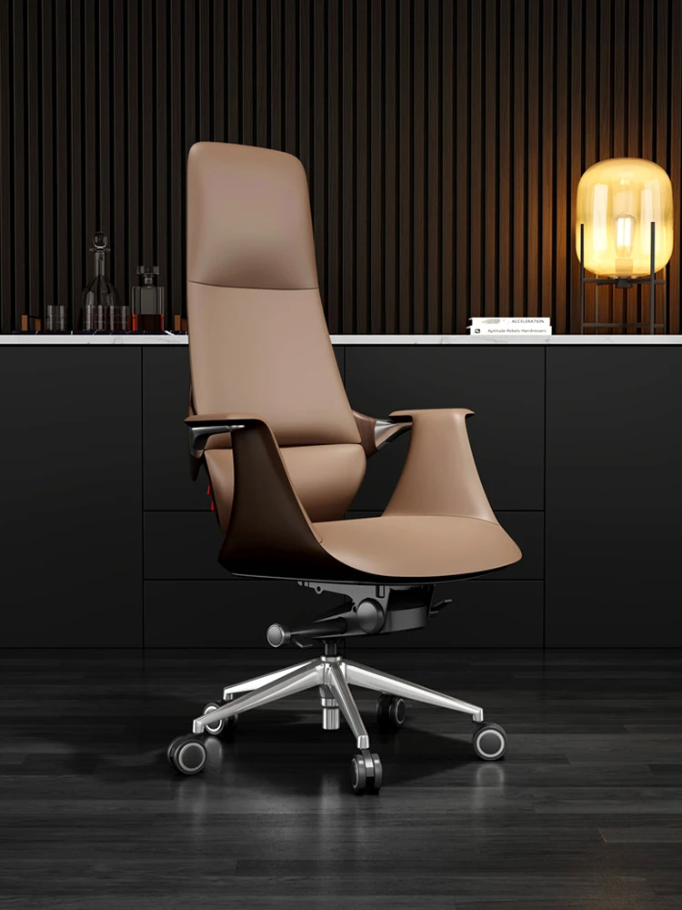 Italian Luxury Leather Boss Chair Senior Office Chair Computer Chair  Study  Lumbar Ergonomic