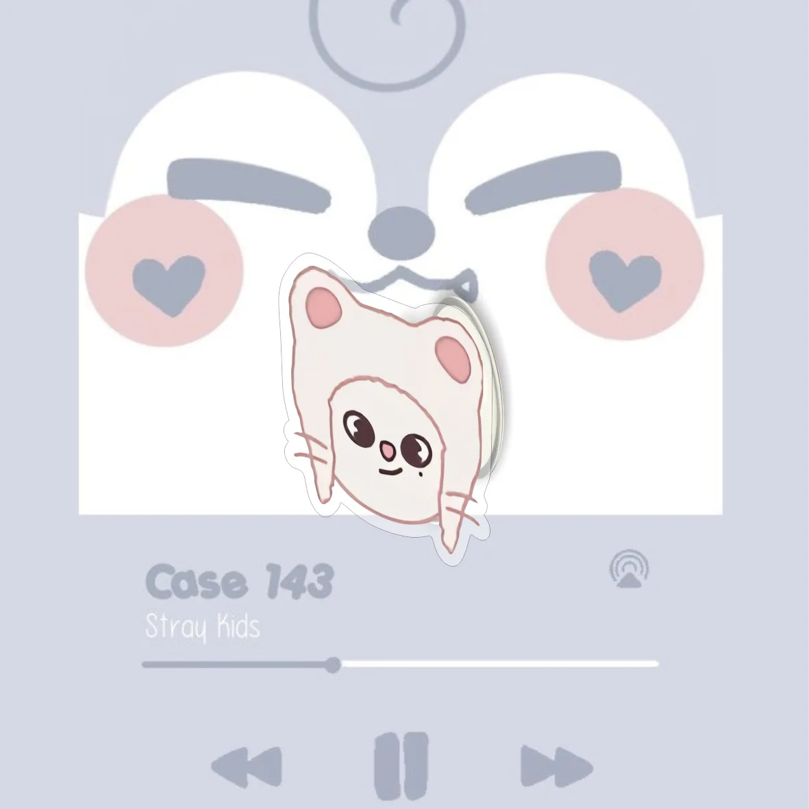 SKZOO الضالة الاطفال جديد الاكريليك الكرتون الرمزية الهاتف وسادة هوائية تلسكوبي قوس أنيمي الحيوان جراب هاتف قوس الملحقات هدية