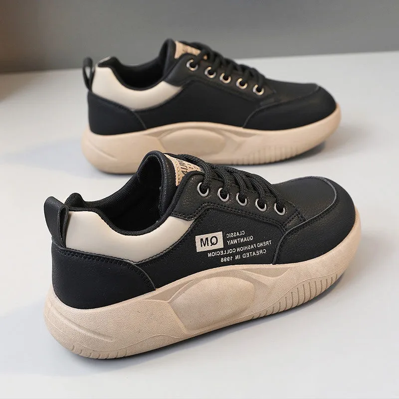 Women's Shoes  Spring Thick Sole Elevated  Sports Shoes Women's  Student Street Casual Board