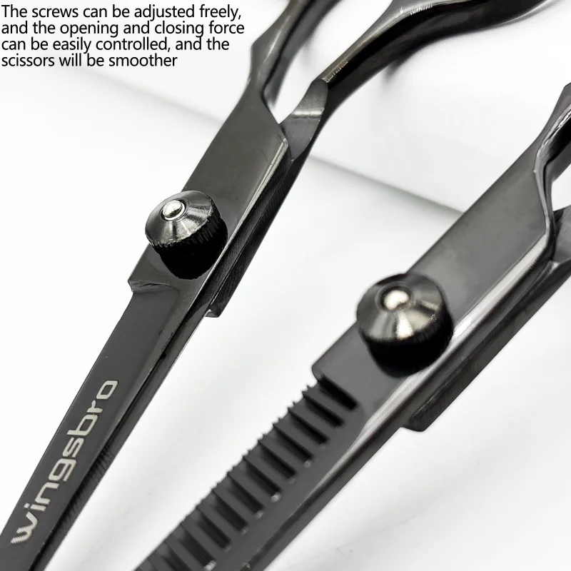Hair Scissors 6.5" Stainless Hairdressing Scissors Barber Shop Hair Cutting Scissors Thinning Shears Haircut Set image 5