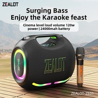 ZEALOT-ZE01M Bluetooth Speaker with Wireless Microphone, Portable Loud Party Bluetooth Speaker Full Range Drivers/Deep Bass
