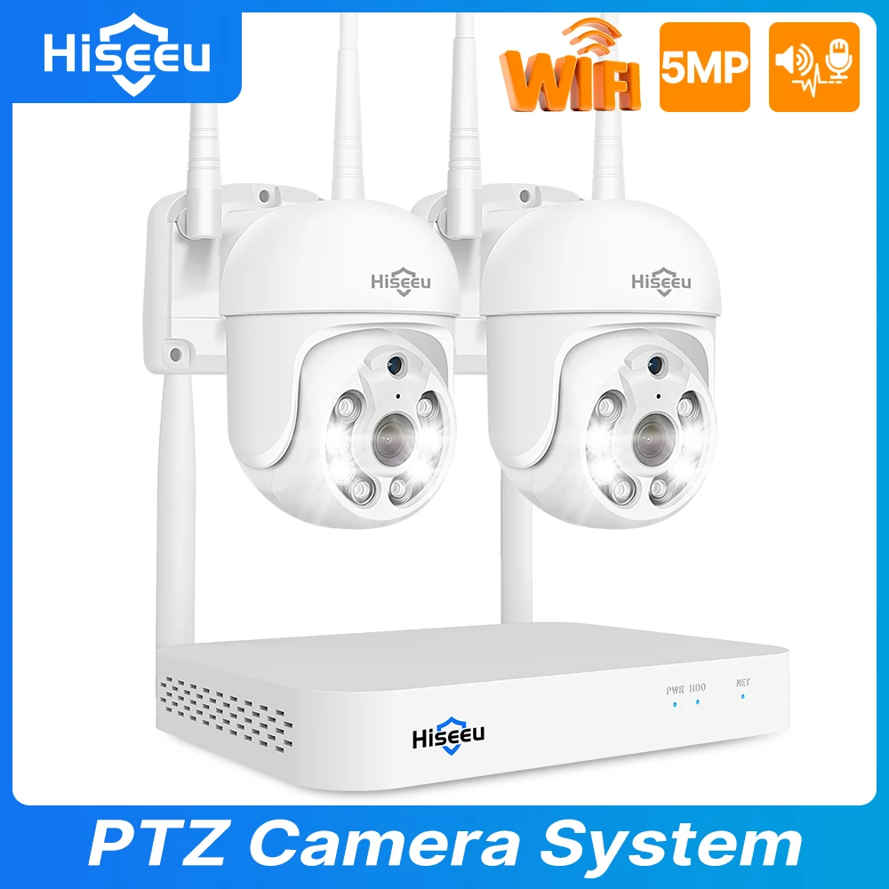 hiseeu wk2hd205 kit de vigilancia sem fio cameras dome 5mp padrao europeu sem disco rigido 01