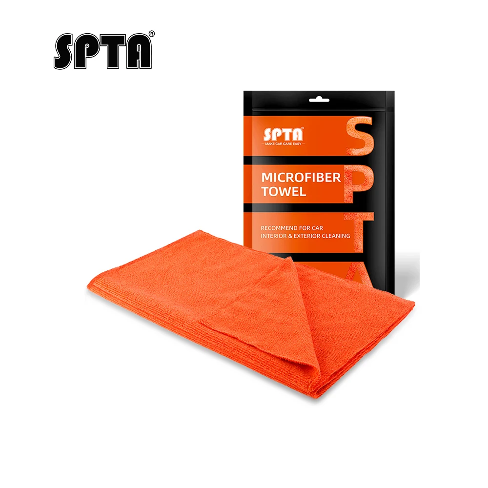 

SPTA Microfiber Car Wash Towel With 2 Different Sides Waxing Towel Absorbent Car Care Cloth For Waxting Remove