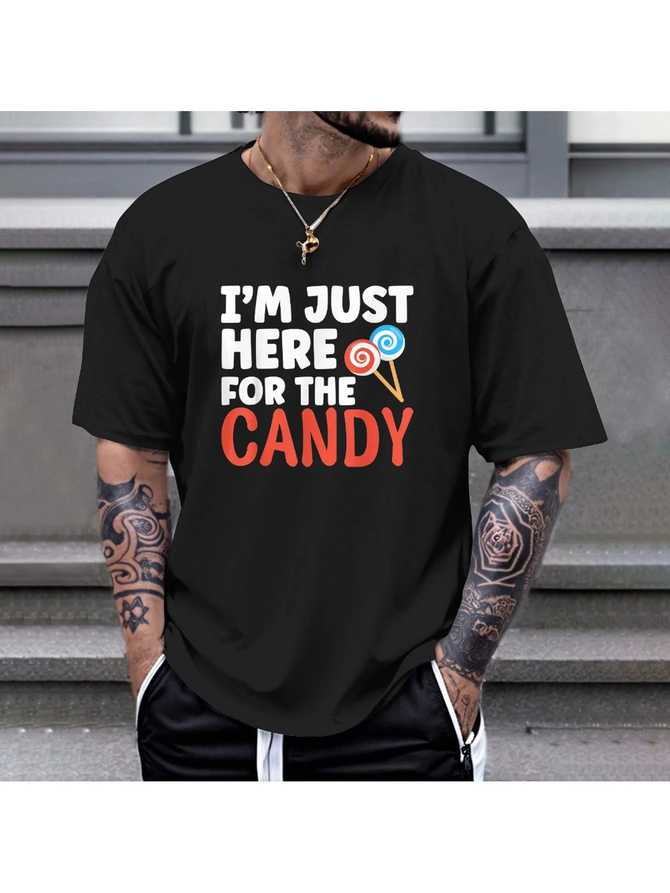 

Candy Security T-Shirt - 180gsm Cotton, S-XXXL, Halloween Party Outfit