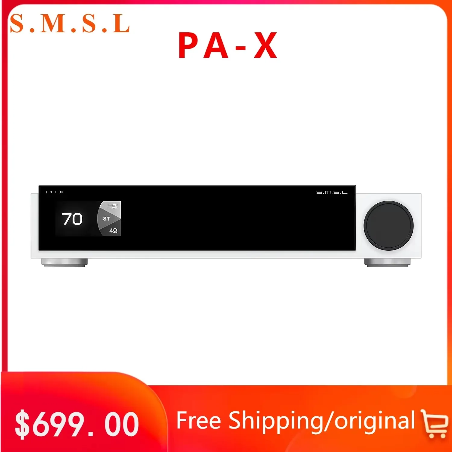 

SMSL PA-X Power amplifier GALLIUM NITRIDE 40W Dual track Speaker home power amplifier