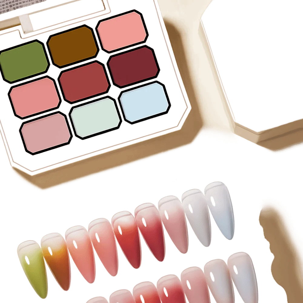 

Mini 4IN1 Pat Ombre Gel Nail Polish French Nail Manicure Solid Easy Gradient Painting Gel Varnishes 9-color Paint Art Gel Women