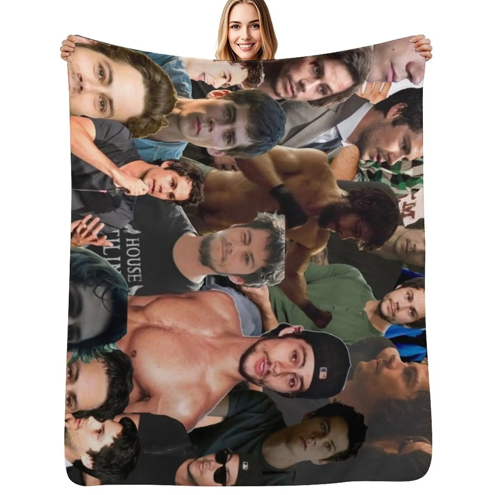 بطانية رمي مجمعة الصور من ديلان أوبراين، هدية شخصية للسفر، بطانية بياضات سرير ثقيلة #1