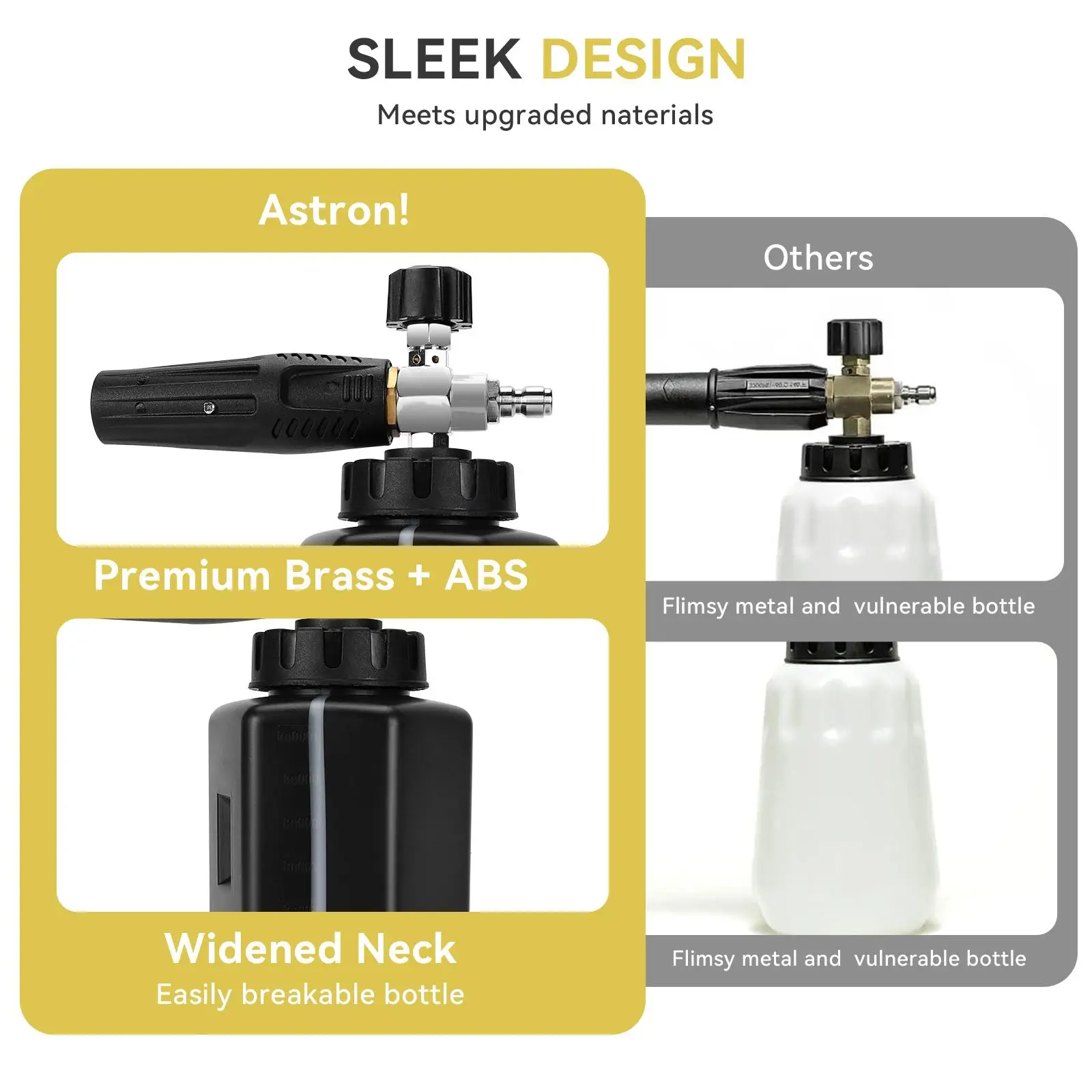 مدفع رغوة لغسالات الضغط رغوة سميكة غسيل السيارات مدفع رغوة مع فم واسع 1000 مللي رغوة لغسيل السيارات #4