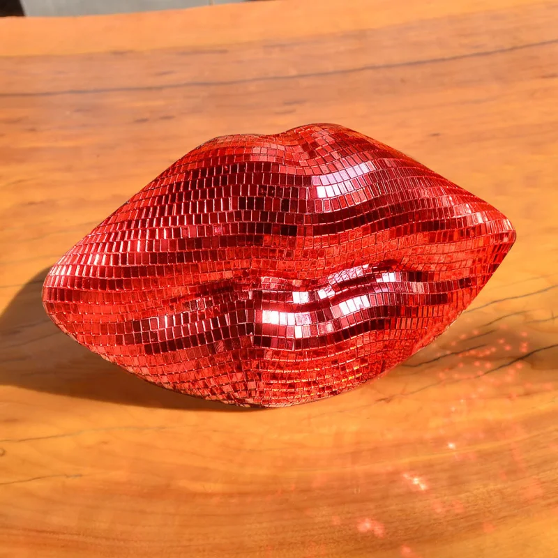 Disco lips and mouths decorative items, multi-color aesthetic room decoration and photography props.