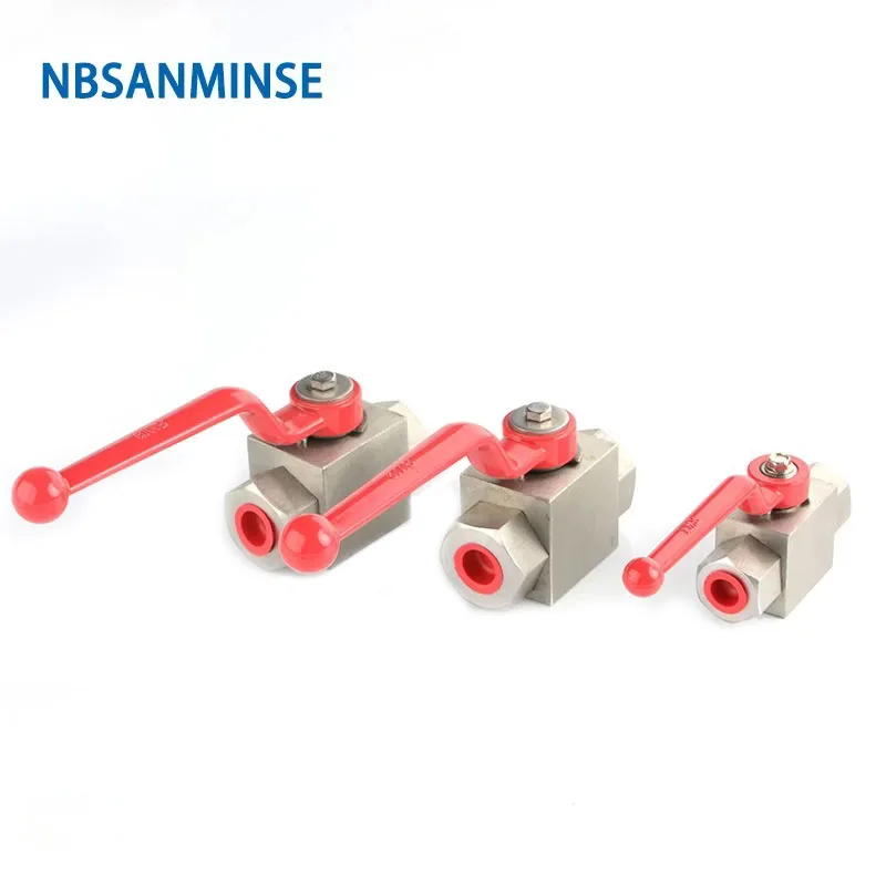 NBSANMINSE KHB SS316L High Pressure Hydraulic Ball Valve 3/4 1 1-1/4 1-1/2 G NPT Type Normal Temperature Anticorrosion Design