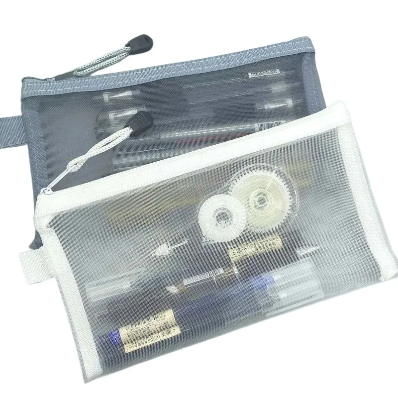 

Косметичка большой емкости, косметический органайзер, пенал, сетчатая сумка на молнии для студентов, экзаменационная школьная принадлежность для хранения