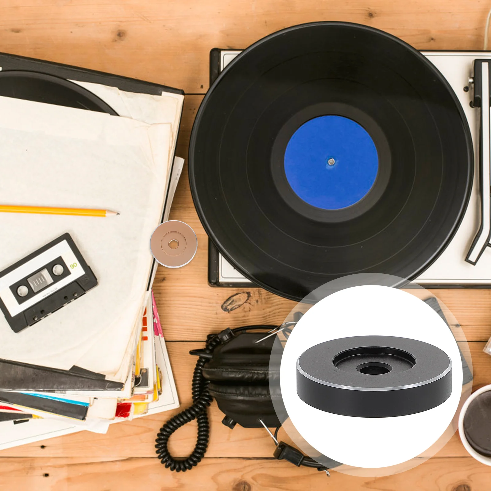 

Replacement 45 Vinyl Dome Adapter for 7 Inch Big Hole Record Metal Turntable Accessory Smooth Stable Pitch Swing Reduction