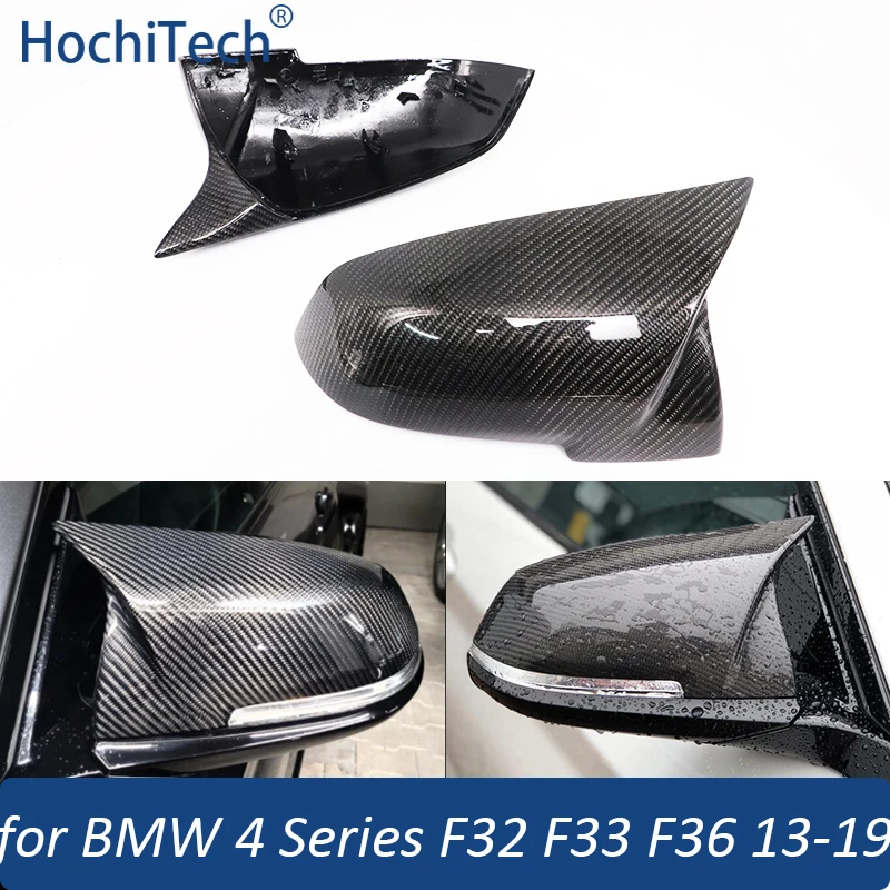 Para BMW Série 1 2 3 4 I3 x1 F20 F30 F31 F32 F36 320i 328i 330d 335i M3, capa de espelho de fibra de carbono real estilo substituto com visual M3.