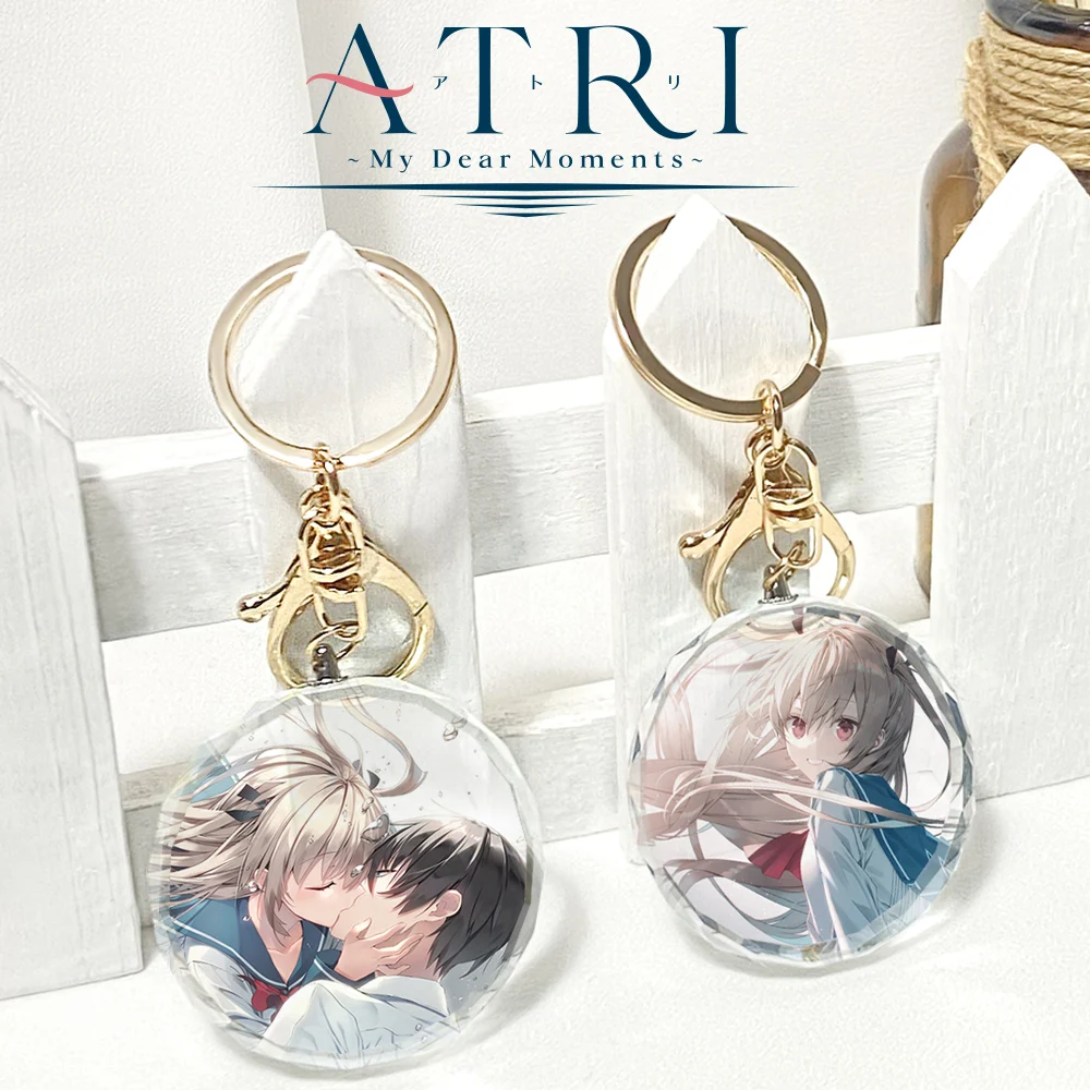 Anime ATRI My Dear Moments Ikaruga Natsuki Atori Crystal Figure Keychain Pendant Cosplay Charm Cartoon Keryring Christmas Gift