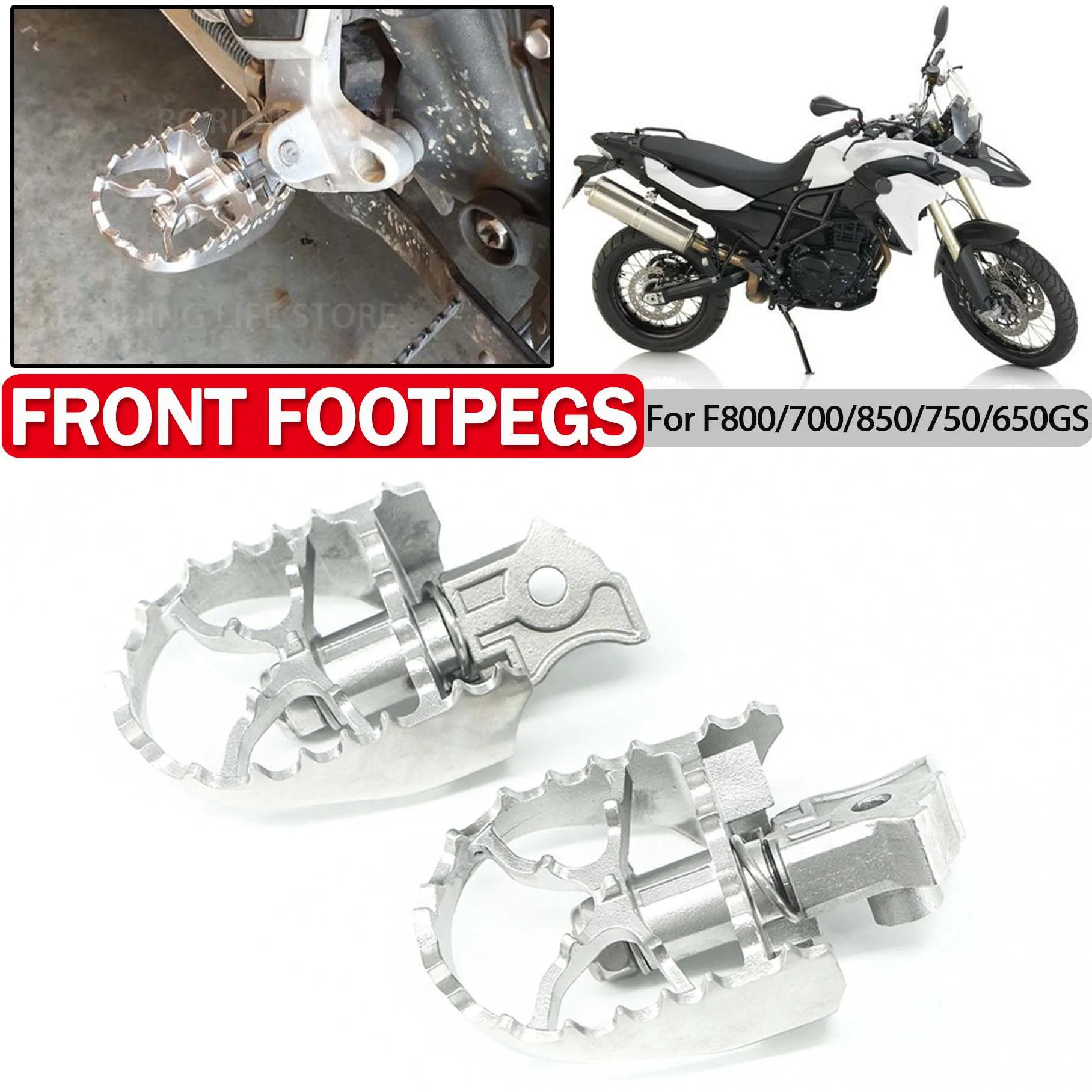 

For BMW F800GS F700GS F850GS F750GS G650GS F650GS F 800 700 850 750 GS Motorcycle Footrest Footpeg Front Foot Rests Pegs Pedals