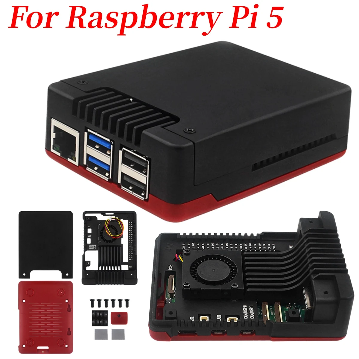 Para raspberry pi 5 argon neo 5 caso de metal caso de resfriamento passivo para raspberry pi 5 caixa de dissipador de calor de alumínio com ventilador de refrigeração pwm