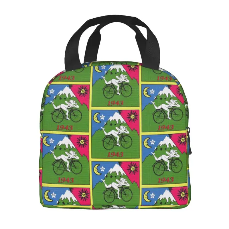 Albert Hoffman LSD Bicycle Day Insulated Lunch Bag for Waterproof Acid Blotter Party Cooler Thermal Bento Box Office Work School