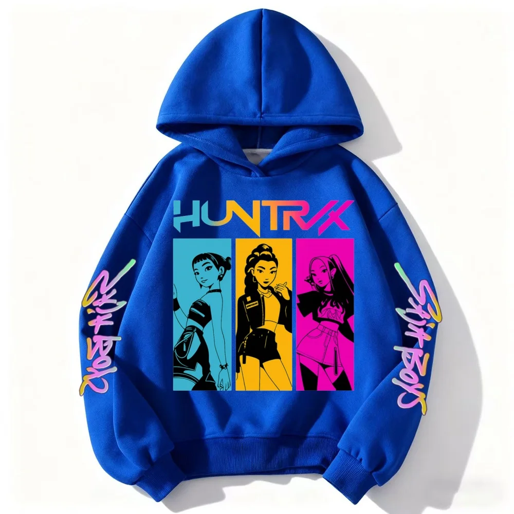 2025 أخبار Kpop شيطان هنتر هوديي معطف ملابس الأطفال طفل فتاة صبي البلوز هودي الطفل رداء علوي غير رسمي