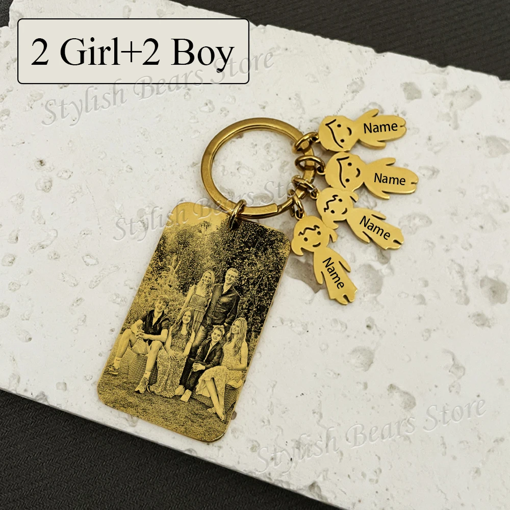 

Personalized Customized Family Keychain Customized Family photos individual Portraits Name Father’s Mother’s Day Jewelry Gift