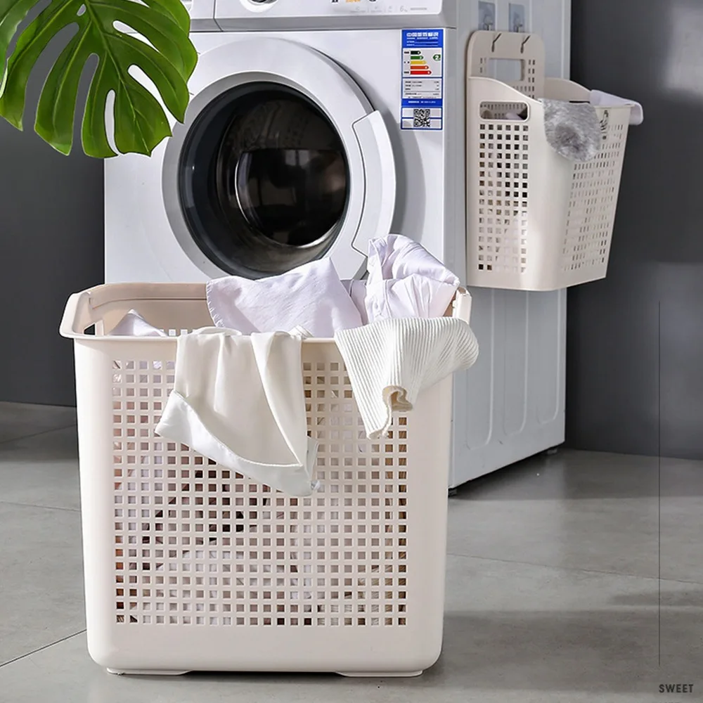 Toy Storage Basket Fold Laundry Hamper Multi-Purpose Imitation Rattan Basket High-Capacity Depository Rack Hollow Storage Box