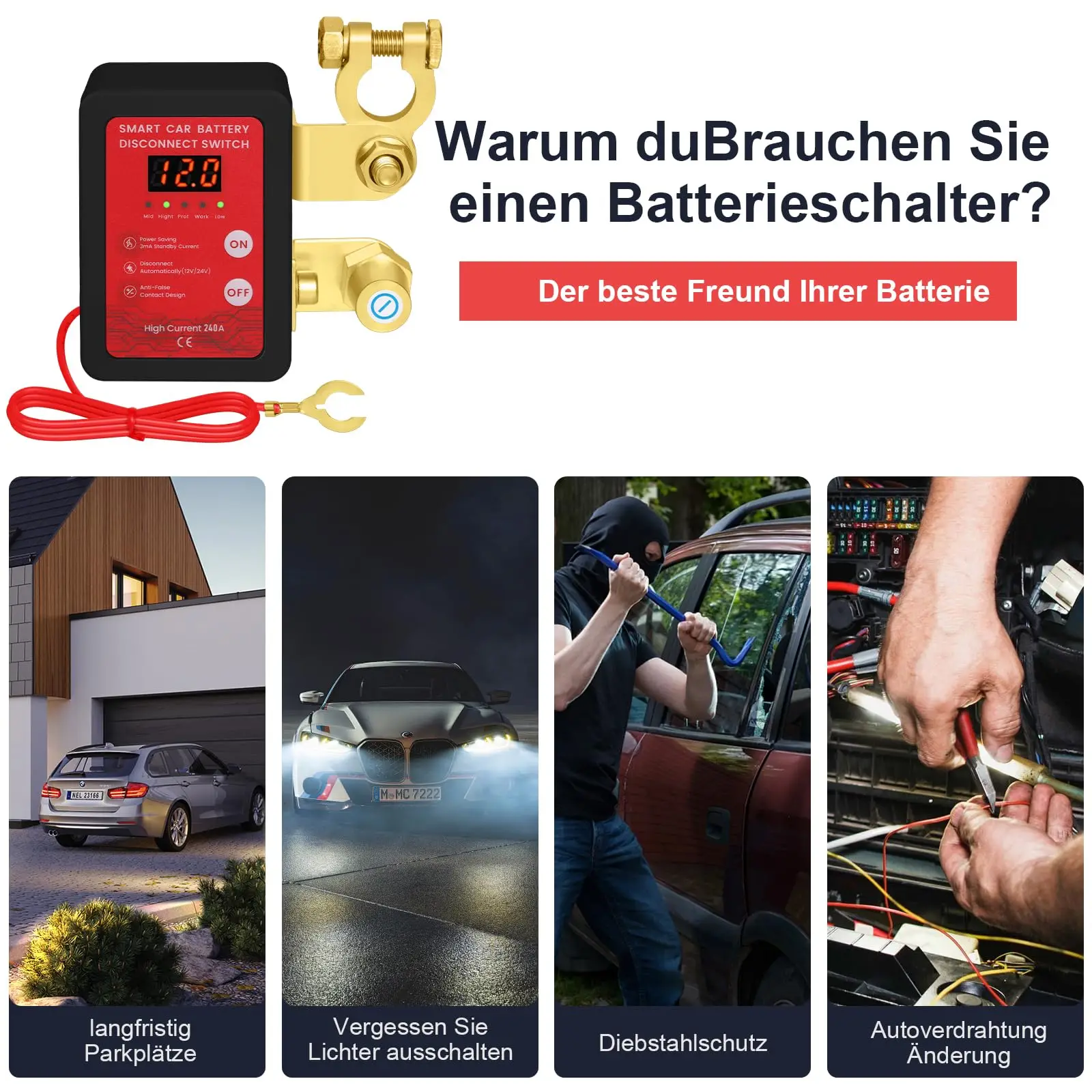 12V Fernbedienung Batterie Trennschalter Smart Spannung Auto Batterie Kill Schalter für Fahrzeug RV ATV Lkw Boot mit LED – Detail 7