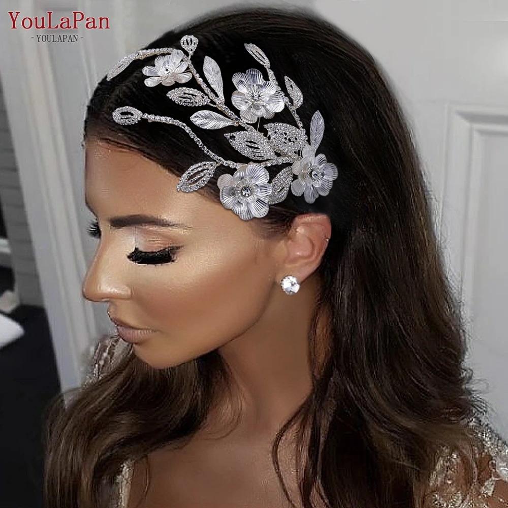 YouLaPan Handmade Alloy Flower Comb Bridal Wedding Hair Accessories Women Exquisite Headwear Party Hair Accessories HP570