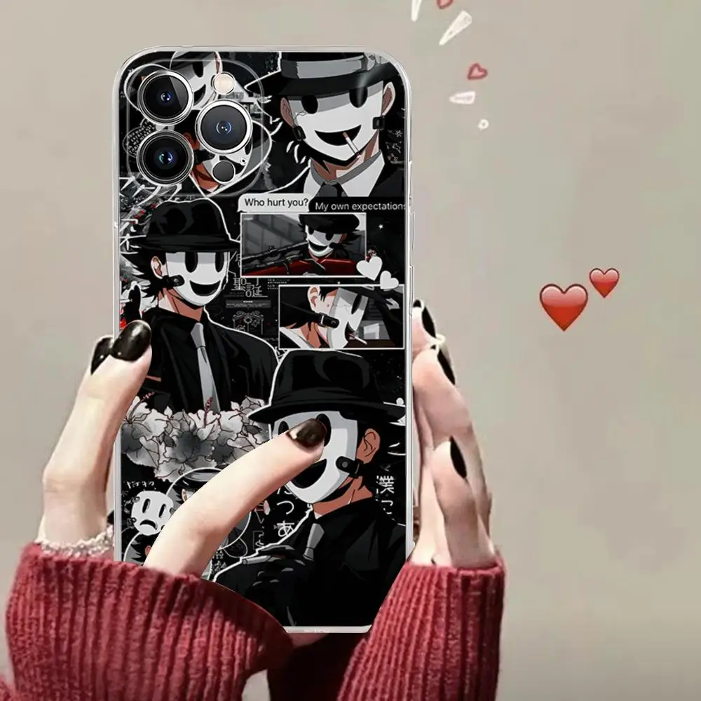 Funda de teléfono con máscara de francotirador de invasión de tiro alto de Anime, funda de silicona suave para iphone 15 14 13 12 11 Pro Mini XS MAX 8 7 6 Plus X XS XR