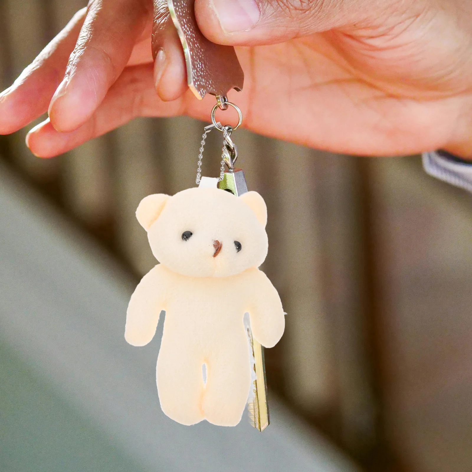 10pcs Stuffed Bear Small Bear Pendant Toys Children Cartoon Plaything Mini Teddy Conjoined Bear Nude Pendant