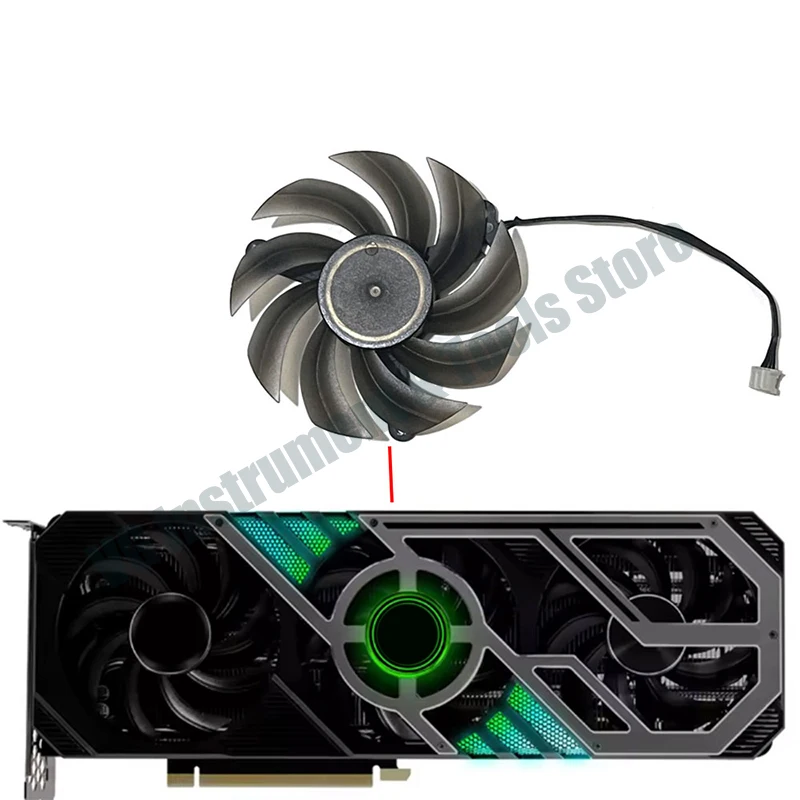 NEUER 83MM Lüfter für RTX 3060TI 3070 3080 GPU, Kompatibel mit PALIT RTX 3060TI 3070 3080 3080TI 3090 GamingPro Grafikkarten-Kühler – Detail 5
