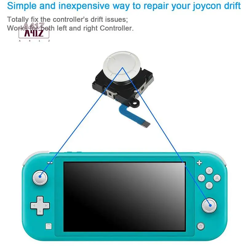 Lot de 2 joysticks analogiques de remplacement A41Z pour manette Switch Lite Joy-Con - Avec kit d'outils de réparation