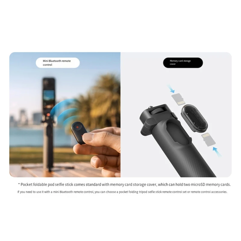 ل Insta360 X4 X3 طوي 2 في 1 Selfie عصا ترايبود 1/4 "جبل التحكم عن بعد قبضة عصا ل Insta 360X4 الملحقات