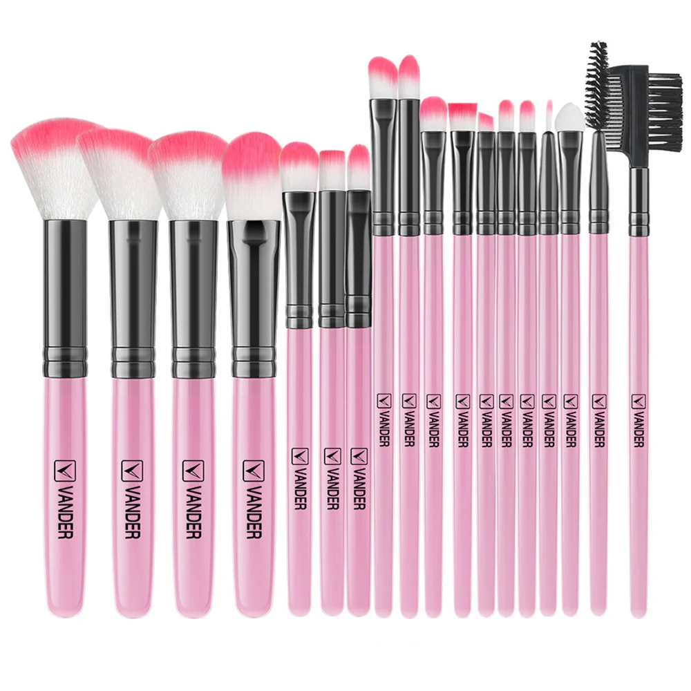 Ensemble de pinceaux de maquillage professionnels, 18 pièces, kit de pinceaux de mélange doux et moelleux, fard à paupières, Eyeliner, cosmétiques, fond de teint, outils de beauté