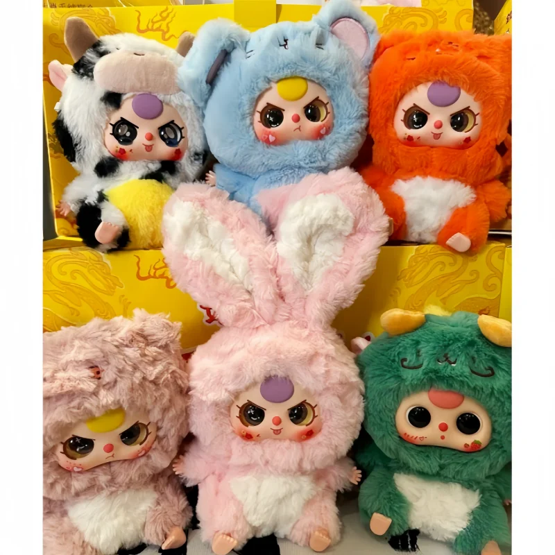

Baby Three 12 Chinese Zodiac Series Blind Box Vinyl Doll Mystery Box Cute Room Collection Ornaments Toys Girl Xmas Birthday Gift