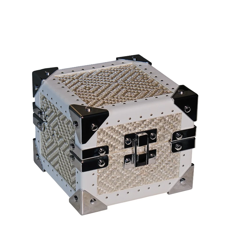 

Copper wire woven luxury watch storage box