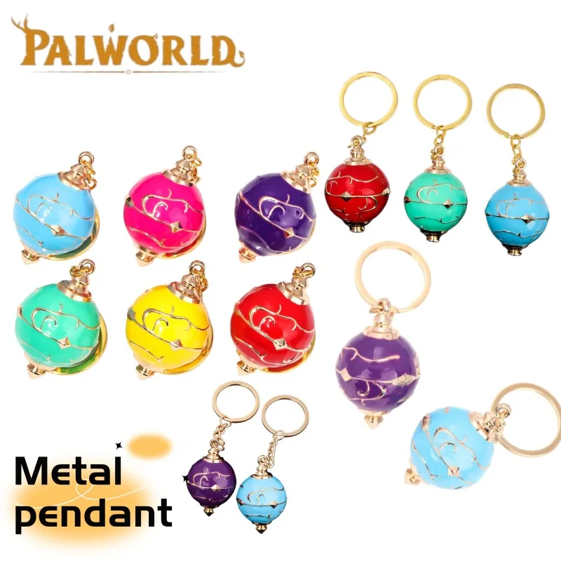 Chaveiro de Poké Ball do jogo Palworld, pingente de metal criativo e personalizado, decoração para mochila escolar.