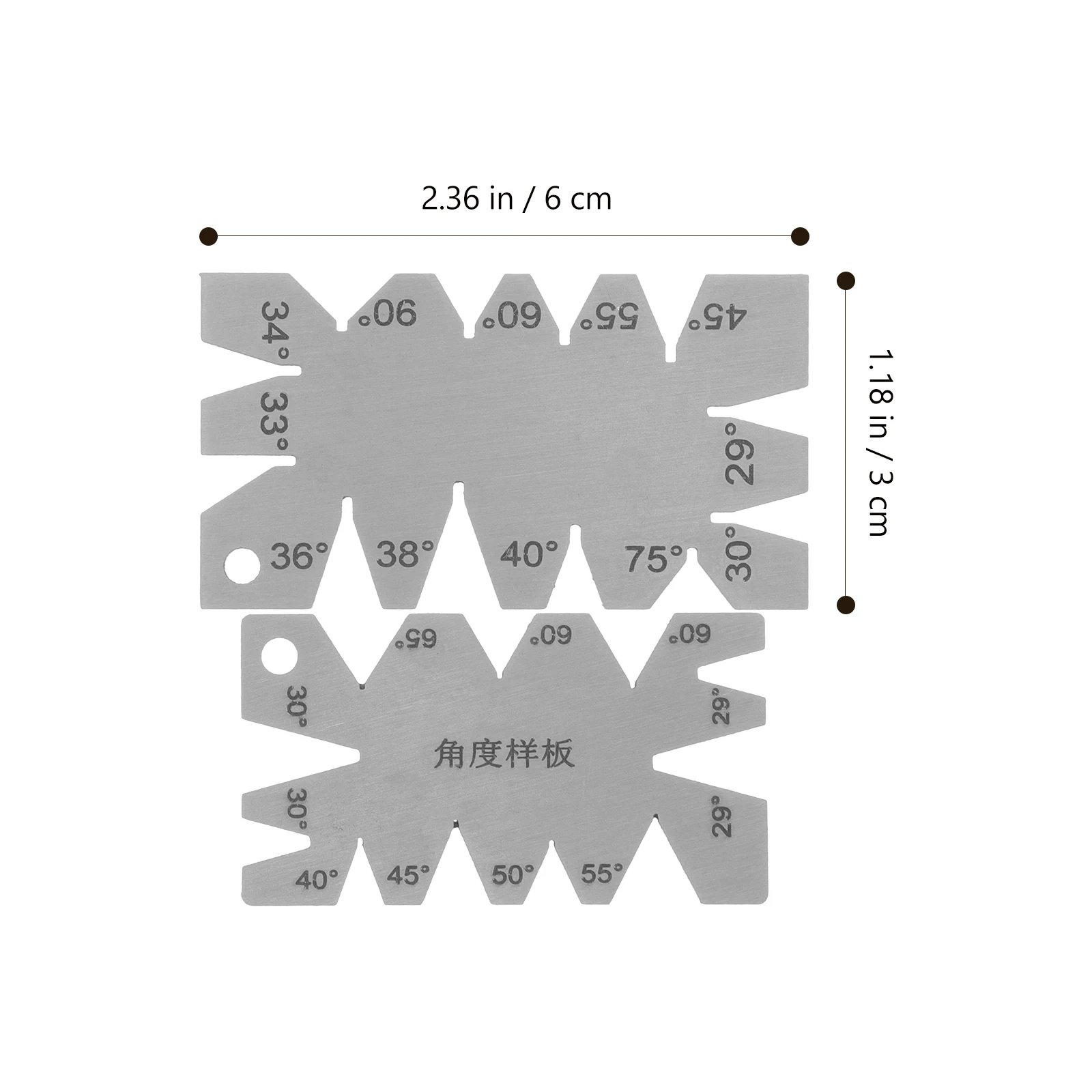 

2Pcs Stainless Gauge High Protractor for Woodworking Cutting Tool Ruler Measuring Accessory