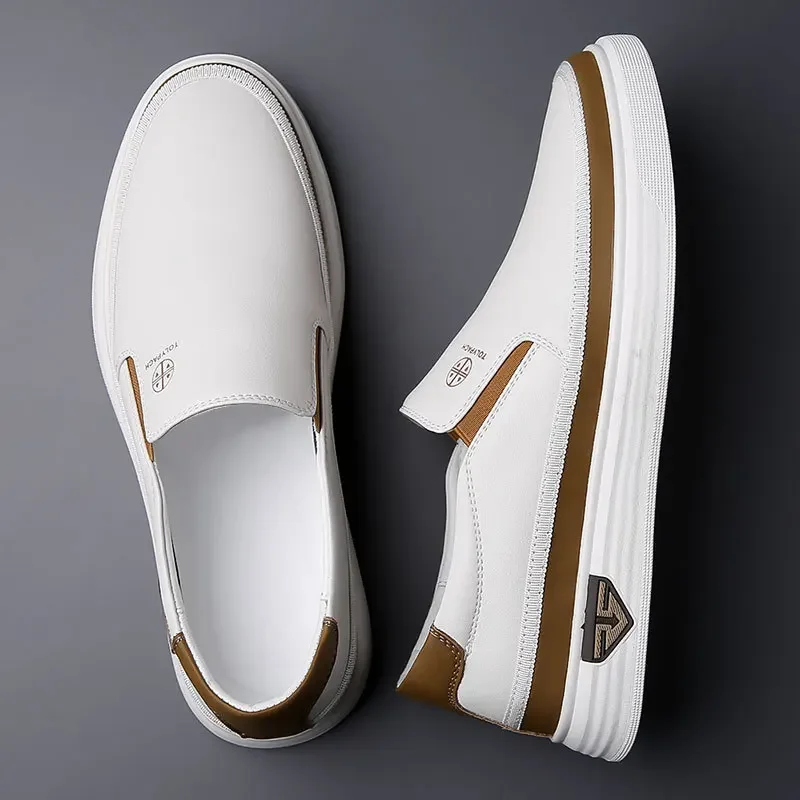 

Large Size 48 Men Shoes Quality Leather Casual Shoes Classic Slip on Loafers Soft Sole Comfortable Driving Shoes Leather Sneaker