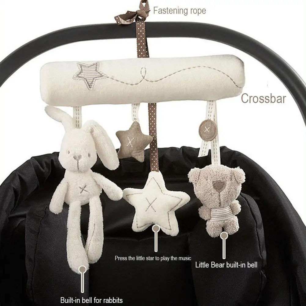Bed Hanging Plush Rabbit Toy,Children's Plush Toy, Bed Wrapped Plush Rabbit Toy, Soft And Cute Rabbit Plush Teddy Bear Star Toy