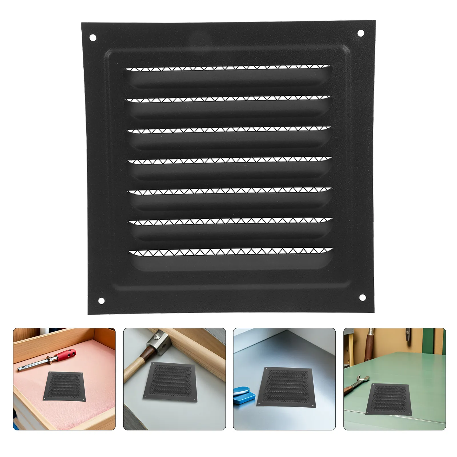2Pcs Metal Vent Cover Universal Exhaust Fan Grille Rainproof Outdoor Dryer Ventilation Bathroom Rv Trailer Roof
