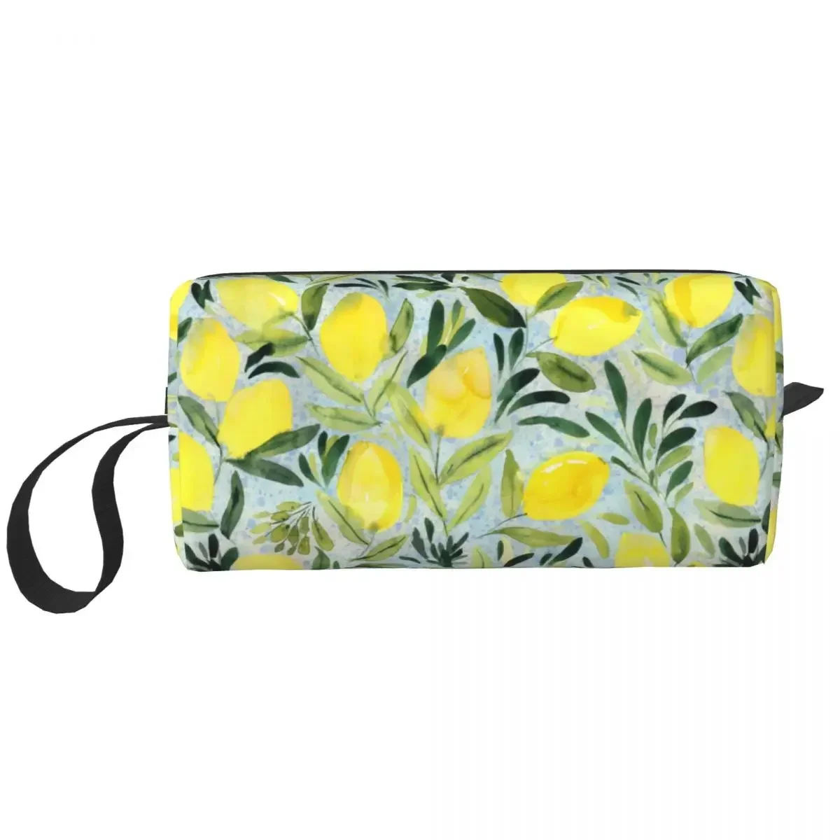 Custom Watercolor Lemon Tree Makeup Bag Women Travel Cosmetic Organizer Cute Citrus Fruit Botanical Art Storage Toiletry Bags